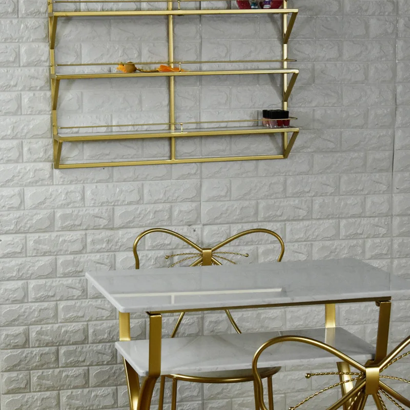 Полка для лака ногтей железная розовая H1 Gloden|Подставки хранения и стеллажи| |