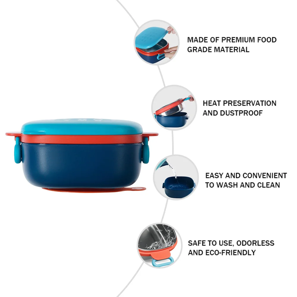 

Stainless Steel Suction Cup Bowl Baby Feeding Bowl Detachable Baby Bowl