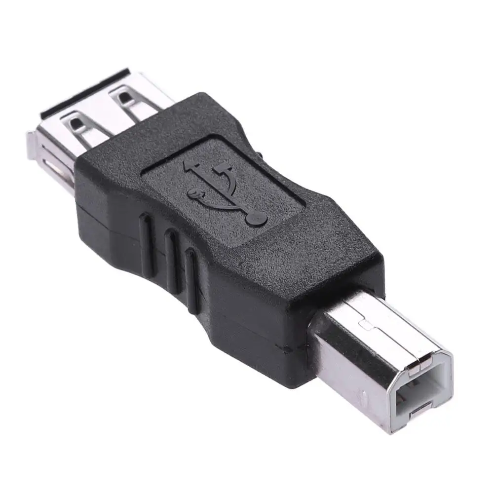 USB 2.0 A Female to B Male Adapter Connector AF BM Converter Mini Portable Black for PC Computer Phone Printer | Компьютеры и офис
