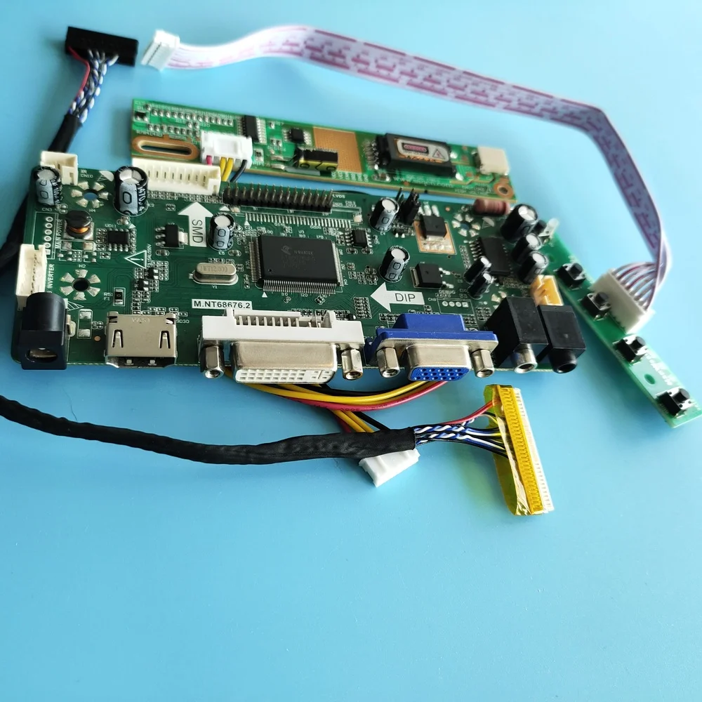 

kit for LP154WX4-TLC3/LP154WX4-TLC4 30pin 1280X800 M.NT68676 Display panel HDMI+DVI+VGA LCD Audio moitor Controller Board