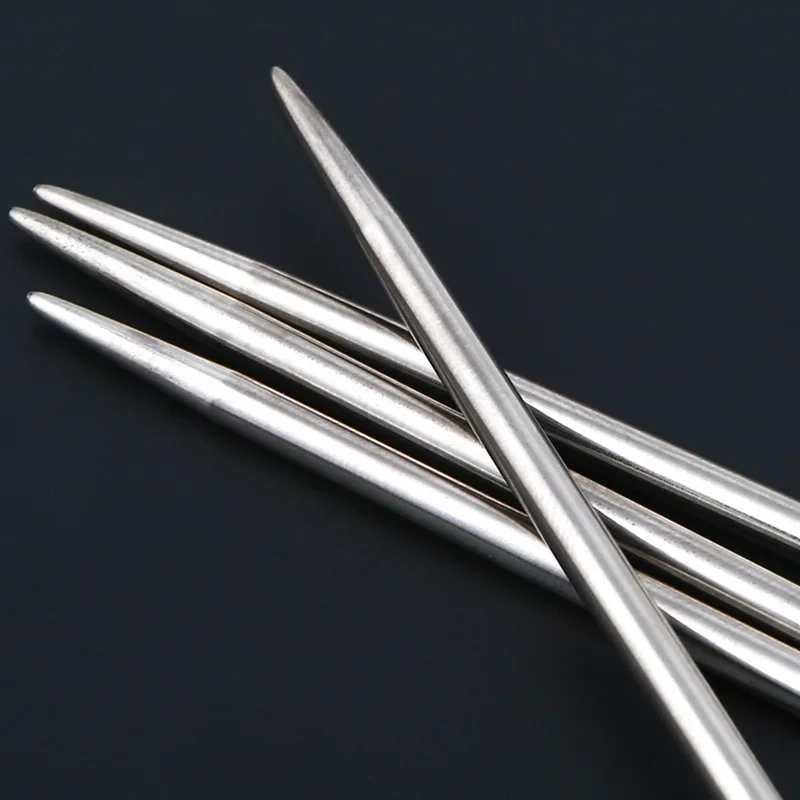 4Pcs/set 25cm Straight Knitting Needles Stainless Steel Crochet Hooks for DIY Sweater Weave Tools Sewing Accessories | Дом и сад