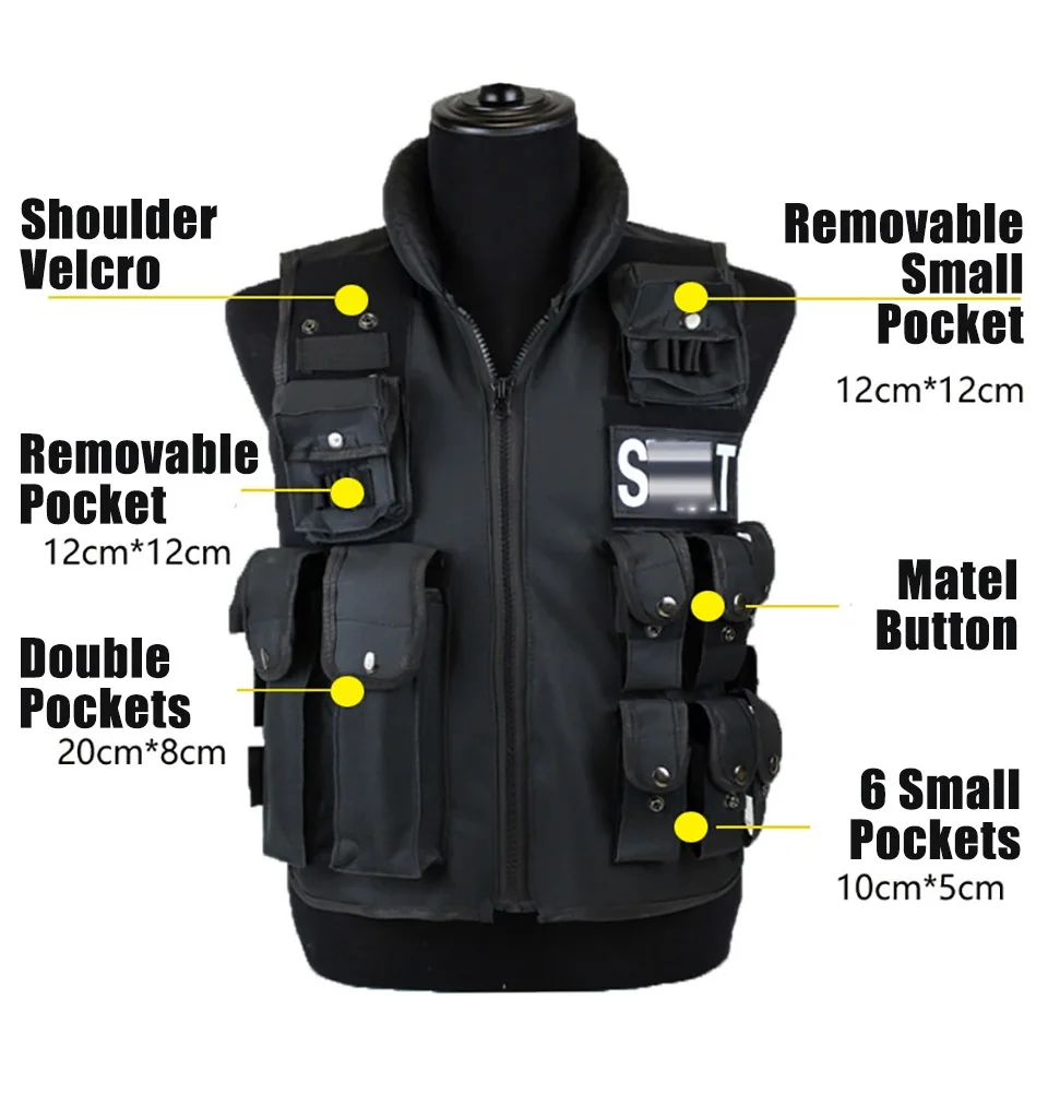 Мужской тактический жилет охотничий CS Swat защитный модульный Безопасности