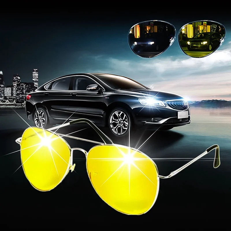 

Модные очки ночного видения для вождения, антибликовые солнцезащитные очки с УФ-защитой и улучшенным светом, очки-хамелеоны, автомобильные аксессуары