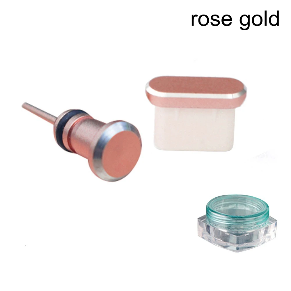 rose gold Тип C Противопылевой Разъем набор usb type-C порт и 3,5 мм разъем для наушников для samsung Galaxy S9 S10 Plus для huawei P20 для Xiaomi - Цвет: rose gold