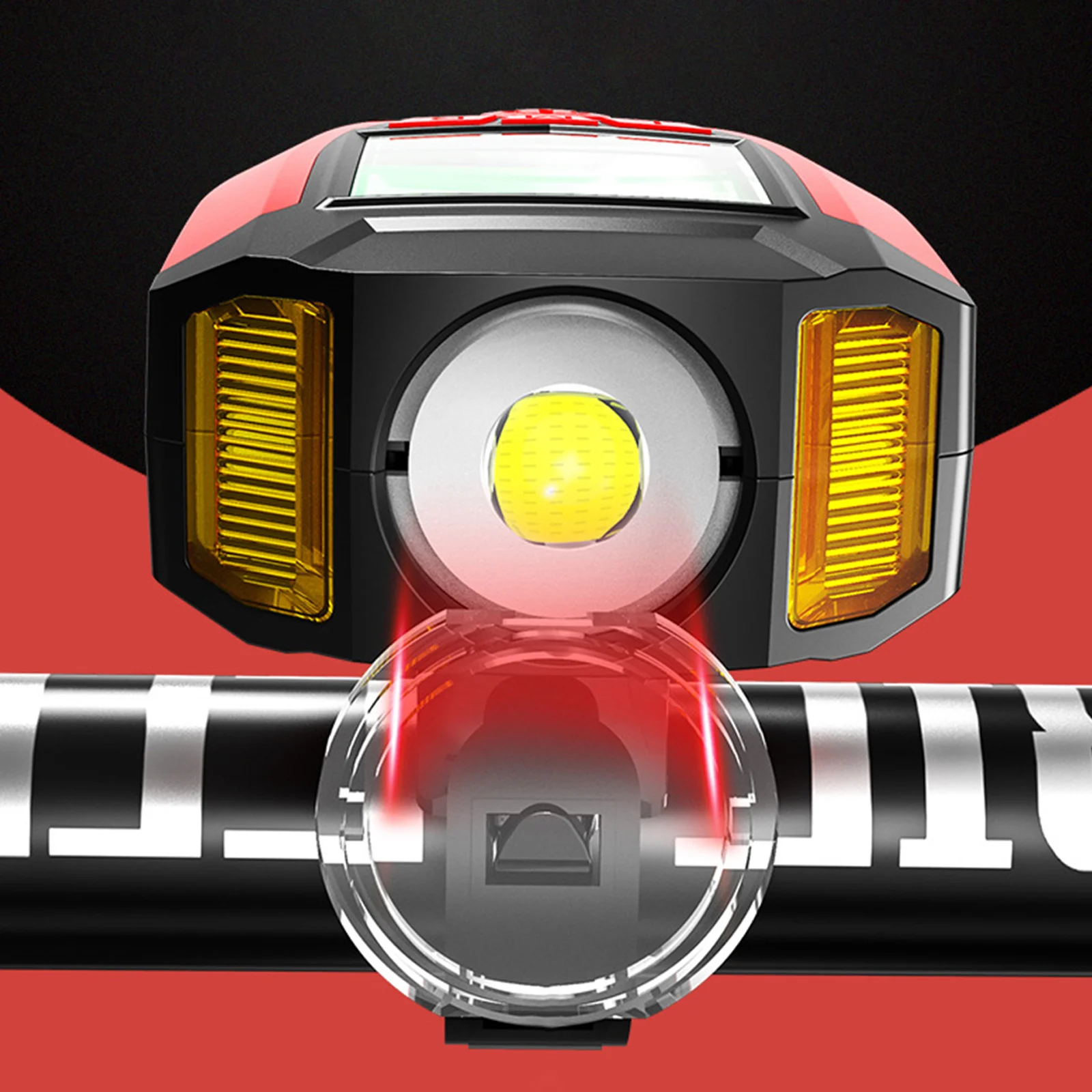 

The New Bicycle Riding Light With LCD Display front Light And Tail Light Stopwatch USB Charging Night Riding Warning Device