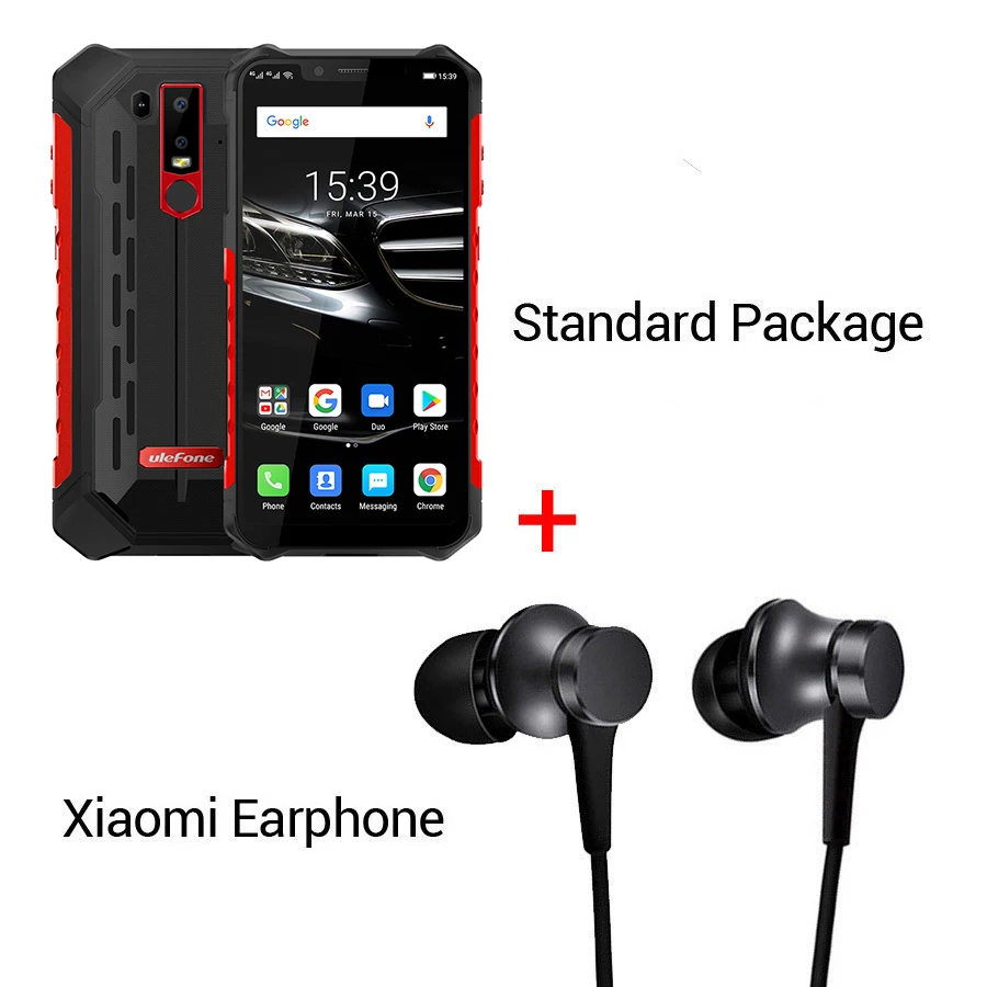 Red N Earphone Ulefone Armor 6E Android 9,0 6," IP68 Водонепроницаемый Helio P70 4G+ 64G для распознавания лица NFC Беспроводная зарядка прочный мобильный телефон - Цвет: Red N Earphone