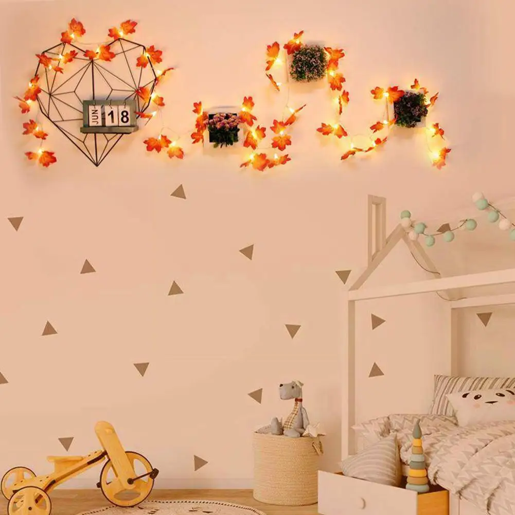 

2M Maple Leaves String Lights 10 LEDs Fairy Lights Christmas Holiday Xmas Garland Party Outdoor Decor Home For Wedding C3Z6