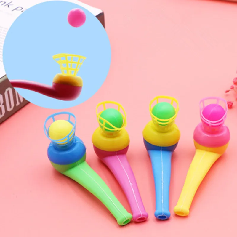 

10PCS Gifts Colorful Magic Blowing Pipe Floating Ball Children Toys Party Favors Birthday Present for Kids