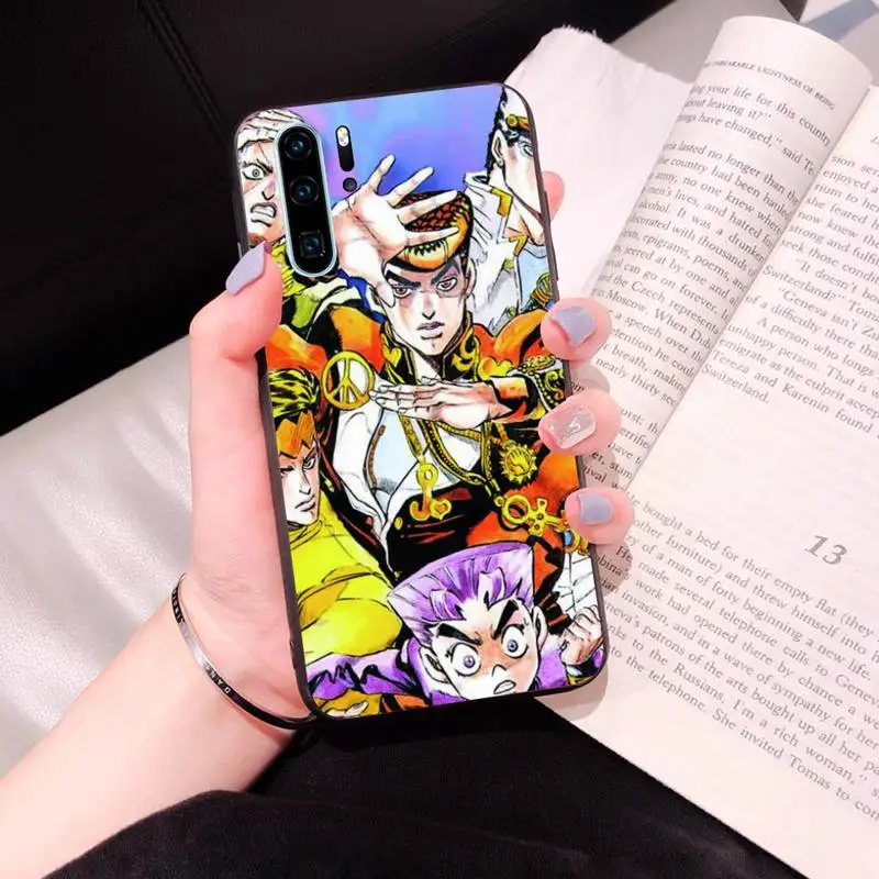 

JoJo Bizarre Adventure Phone Case Black Cover For Huawei P10/20/30/40/20Pro/30Pro/30Lite/40Pro NOVA3/3E/3i/7SE Cases