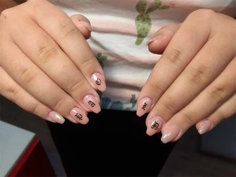 5 шт./компл. наклейка на ногти водная переводная старая английская надпись