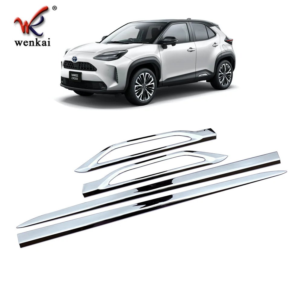 Защитная Накладка для Toyota Yaris Cross 2020 2021 боковая накладка АБС-пластик хром 4