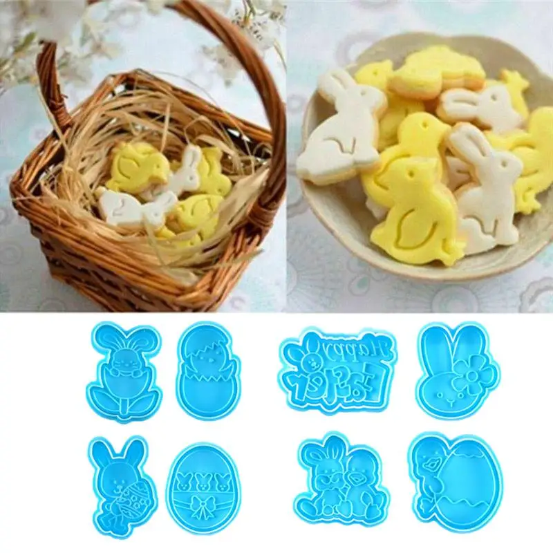 

Оригинальная практичная 4 шт./компл. формочки для фотосъемки Христос воскрес с пасхальными яйцами форма для выпечки тортов DIY Кролик утка Ве...