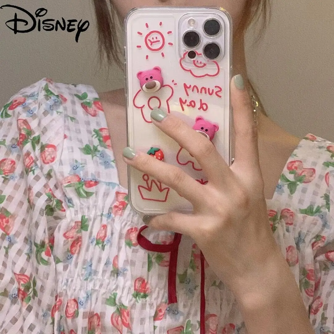 

Disney Cartoon 3D Strawberry Bear Girl Phone Case Cover for iPhone 7/8P/SE/X/XR/XS/XSMAX/11PROMAX/12Pro/12mini Phone Case Cover