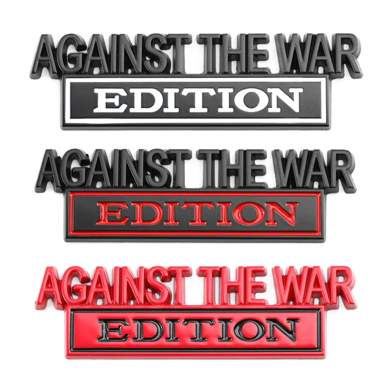 Автомобильный стикер "Против войны" для VW Golf 4 Ford Focus 3 Toyota Auris Seat Exeo Bmw E46 и других.