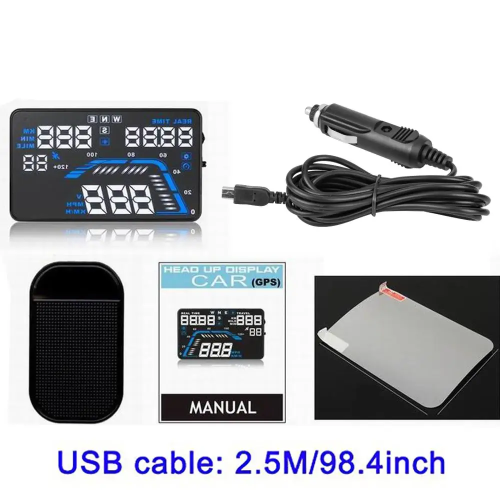 

AUTOOL Universal GPS Speedometers On-board Computer Hud Display Car Windshield Projector Overspeed Speed Alarm Car Electronics