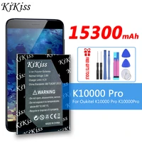 kikiss 15300mah k 10000 pro battery for oukitel k10000 pro k10000pro phone high quality batteries repair tools kit