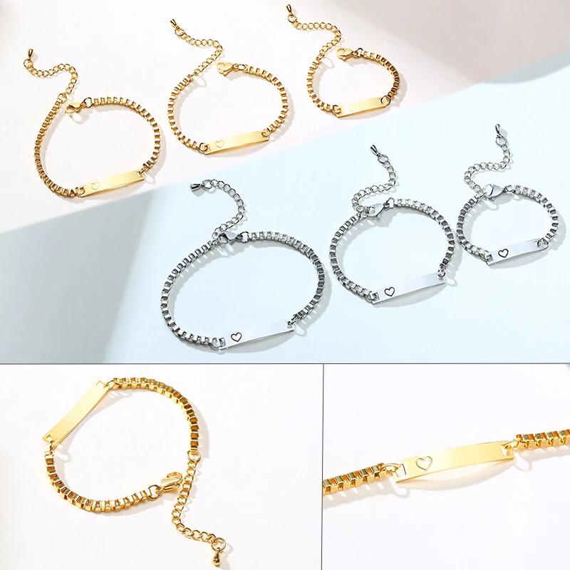 Антиаллергенные браслеты из нержавеющей стали регулируемые для девочек и