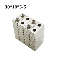 51015 pcs 30x10x5 5 ndfeb magnet block neodymium magnet 30 x 10 x 5mm hole 5mm n35 super strong imanes permanent magnetic disk