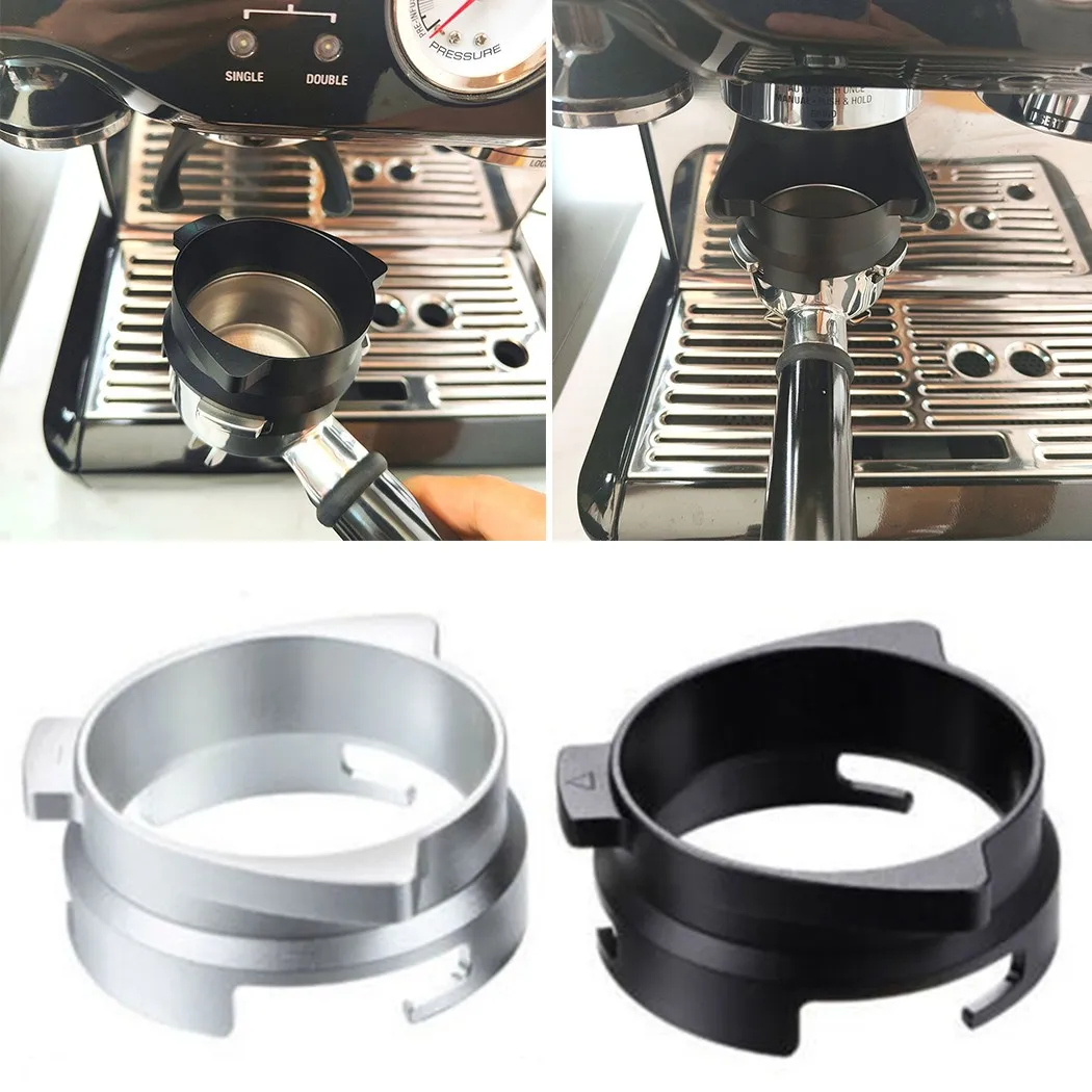 

54mm Coffee Powder Receiving Dosing Ring For Breville 8 Series Coffee Machines Funnels Accessories Rotatable Aluminum Alloy Loop