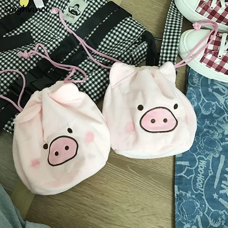 Сумки на шнурке Kawaii Piggy Ins Модная Удобная дорожная сумка для девочек Sweet Flesh