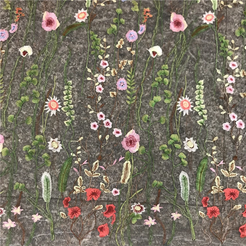 1 ярд cmembroidery Кружево Ткань вечернее платье Diy Материал одежда задний план ткань
