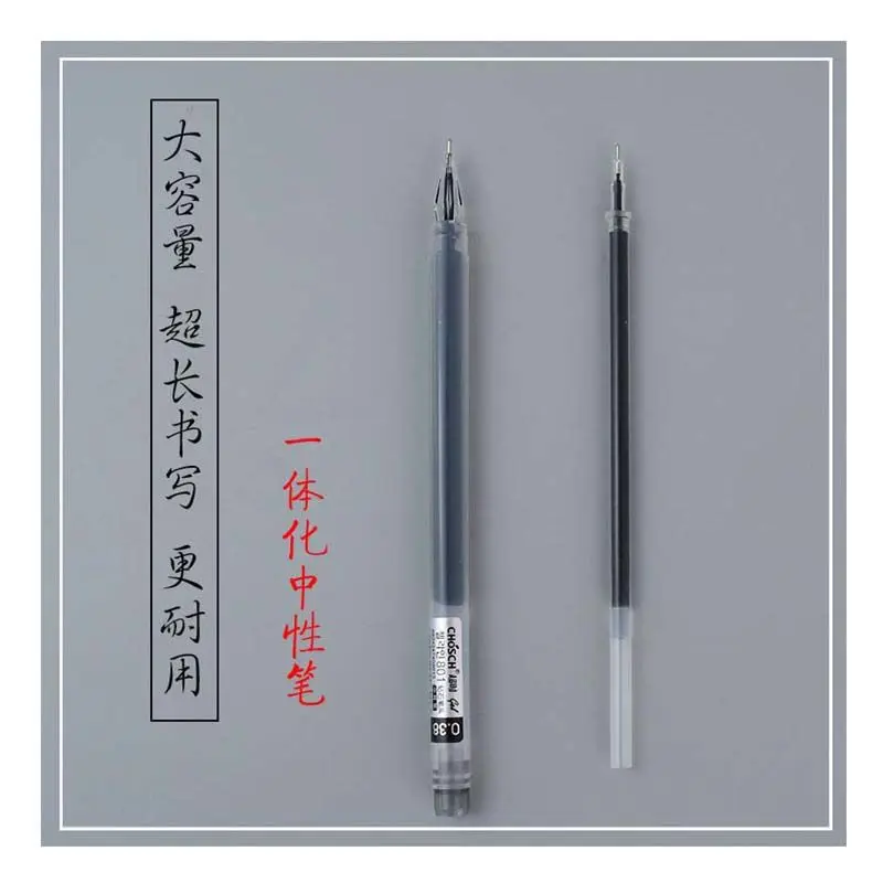 Гелевая ручка с большой емкостью и алмазной головкой 0 38 мм финансовая игла