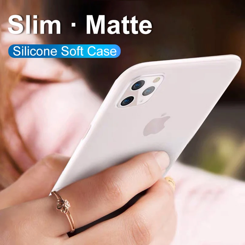 Ультратонкий силиконовый мягкий чехол для Iphone 11 Pro Xs Max X Xr Матовый Прозрачный 7 8 6s 6