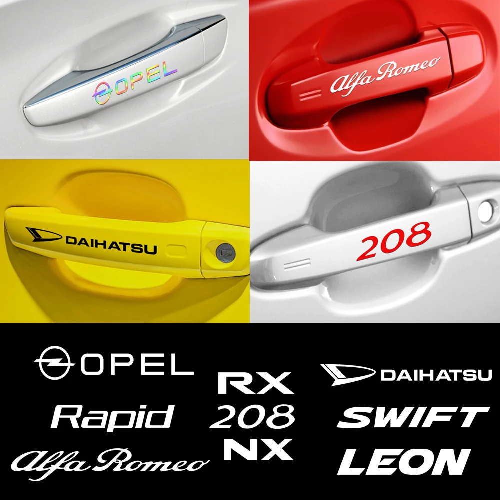 4 шт. стайлинга автомобилей дверная ручка украшения зеркало заднего вида