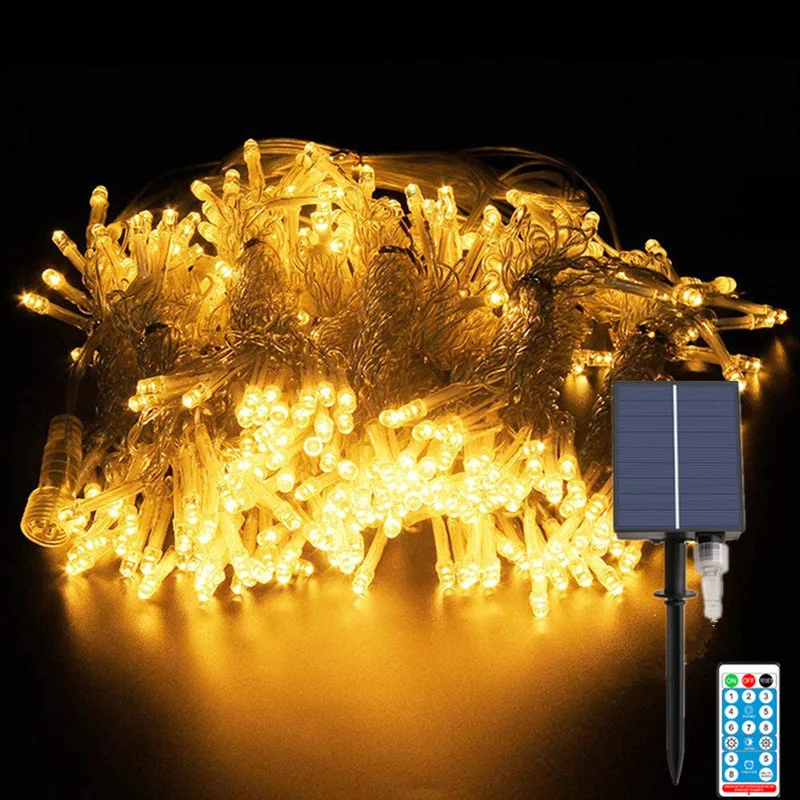 

Outdoor Solar String Lights Waterproof Solar Fairy Lights Solar Copper Wire Fairy Lights for Xmas Patio Led Lights Navidad 2021