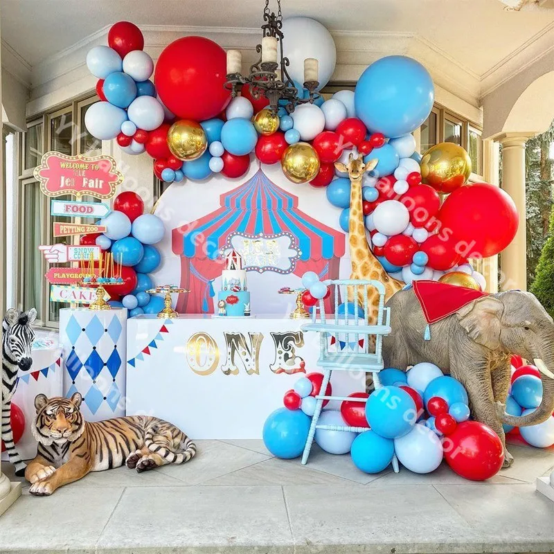 

Balloon Arch Garland Kit DIY New Year Red Blue Latex Balloons Carnival Circus Rainbow Carnival Baby Shower Wedding Birthday