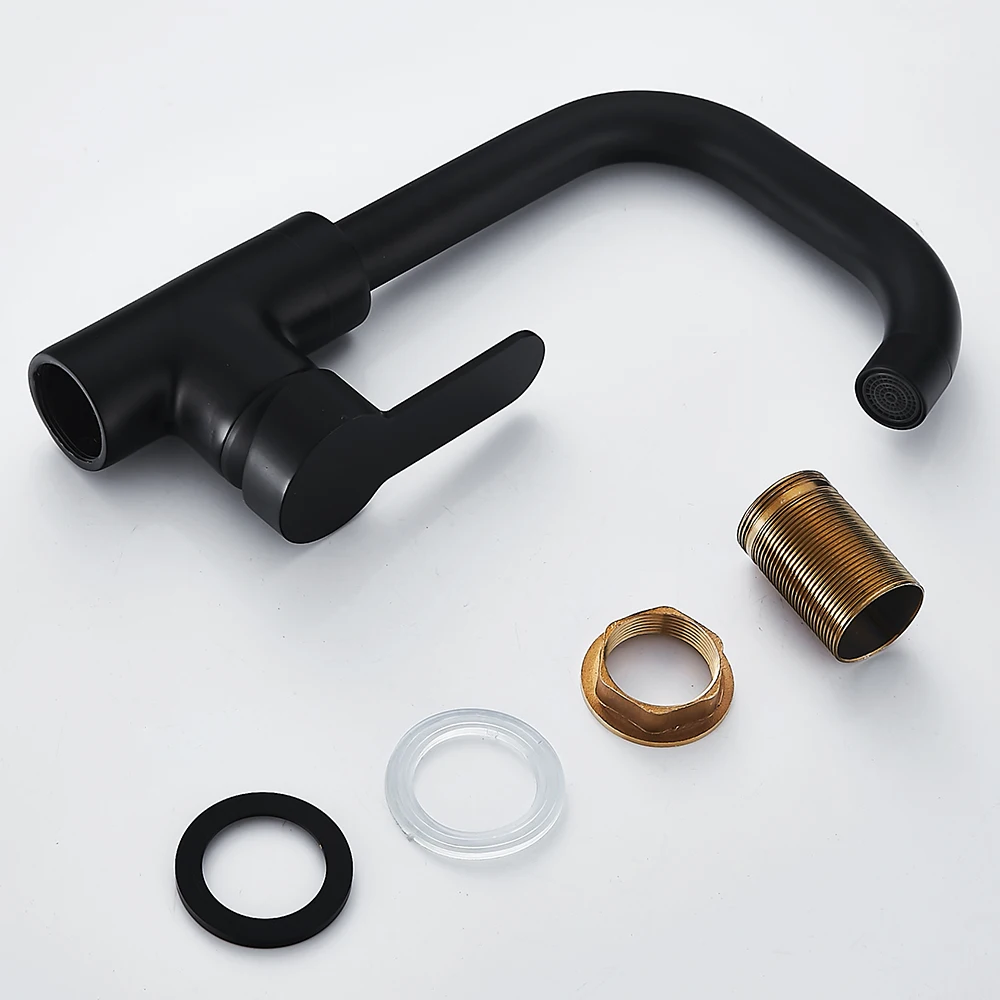 Современный Смеситель для ванной комнаты смеситель раковины черный Кухонный