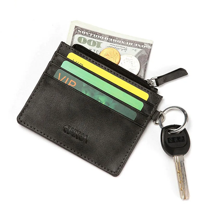 Мужской бумажник из искусственной кожи держатель для карт с карманом монет