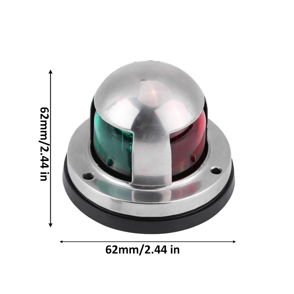 

Two-in-one LED 316 Stainless Steel Bow Navigation Light Marine Yacht Light Signal Light Hazard Emergency Light Multi-light
