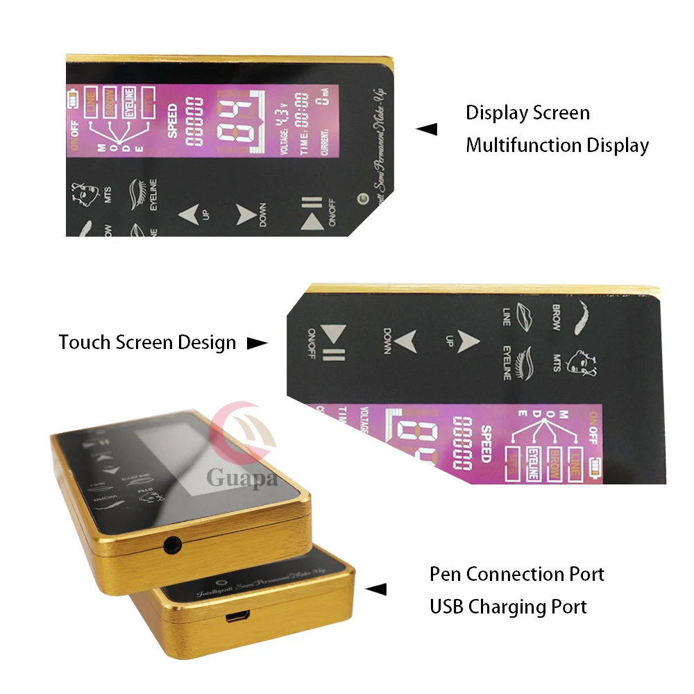 Устройство для перманентного макияжа бровей устройство ротационная ручка