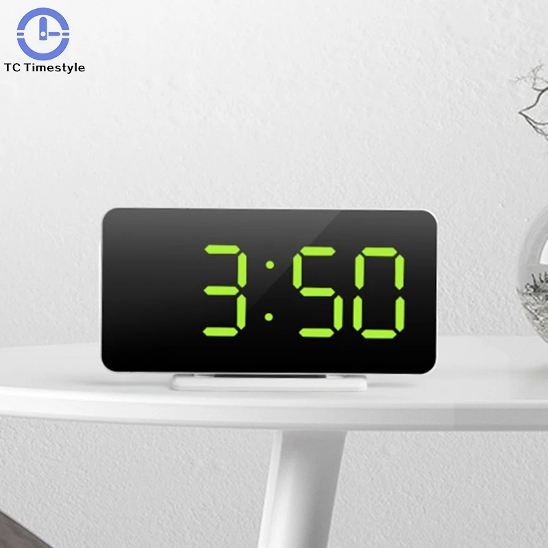 

Часы-Будильник светодиодсветодиодный цифровые с большим количеством, отображением температуры, календарем, функцией повтора, настольные э...