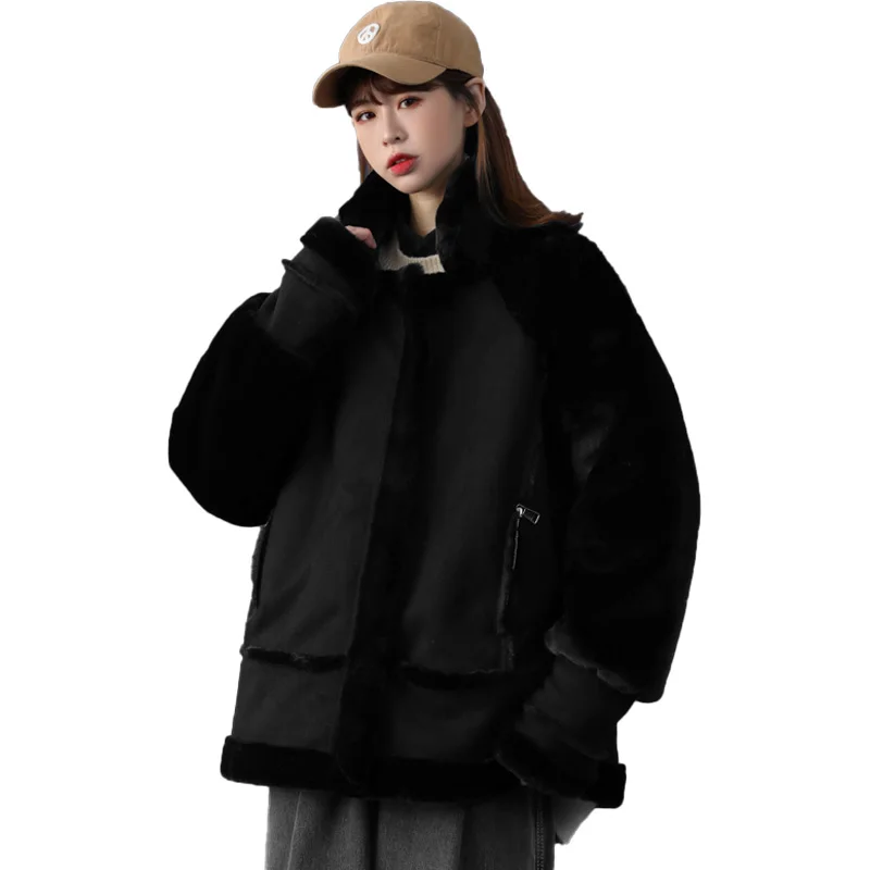 Новинка 2022 Женское зимнее пальто из искусственного меха ягненка женское