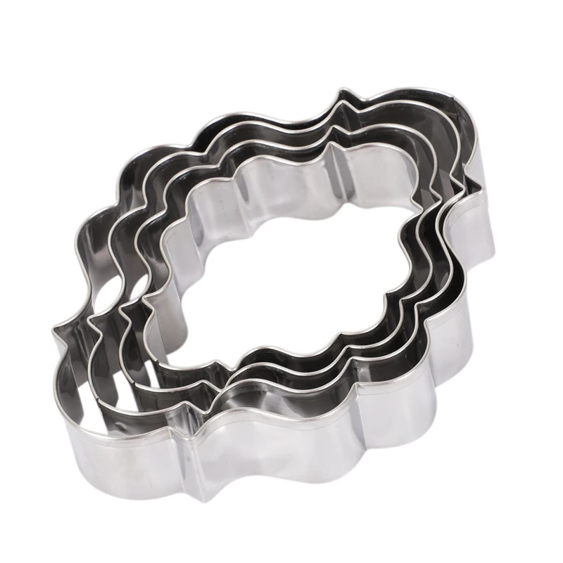 4 шт./компл. европейские свадебные рамки Формочки печенье Нержавеющая сталь
