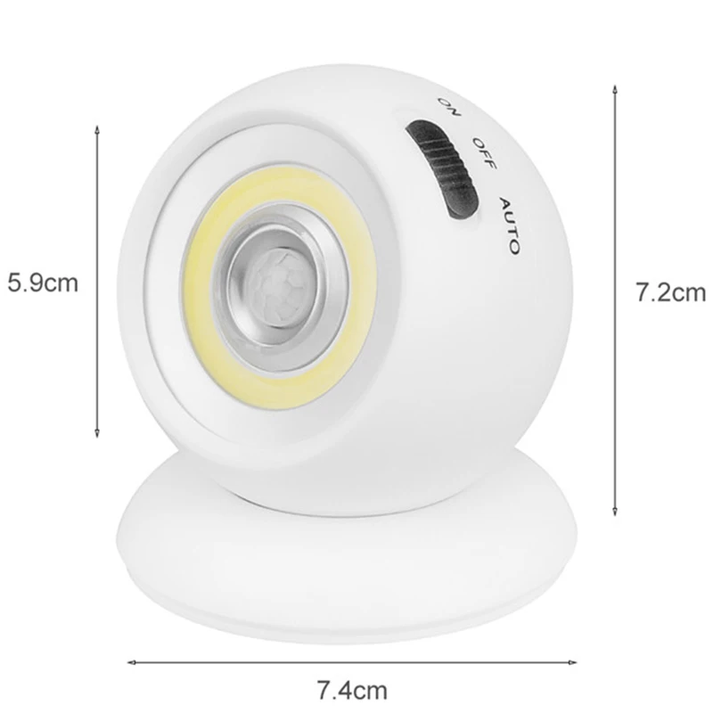 3 Вт Cob Pir датчик движения тела светильник светодиодный настенный Ночной для