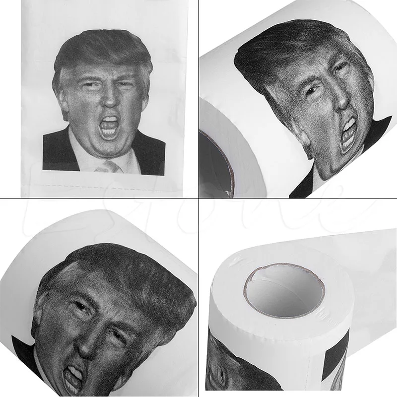 Горячая Дональд Трамп улыбка 3ply 150 листов туалетной бумаги рулон Новинка