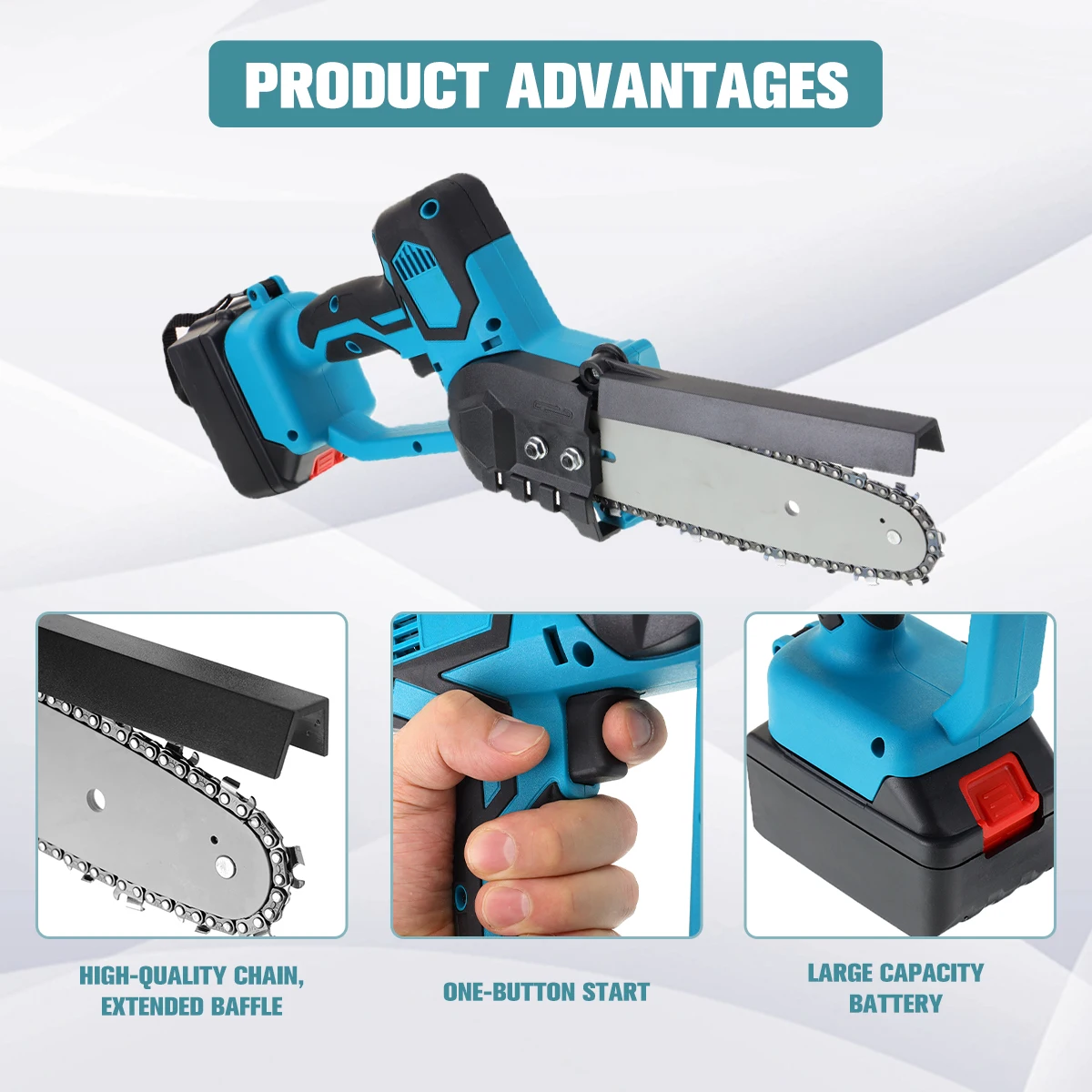 Беспроводная бензопила 8 дюймов 1500 Вт | Инструменты