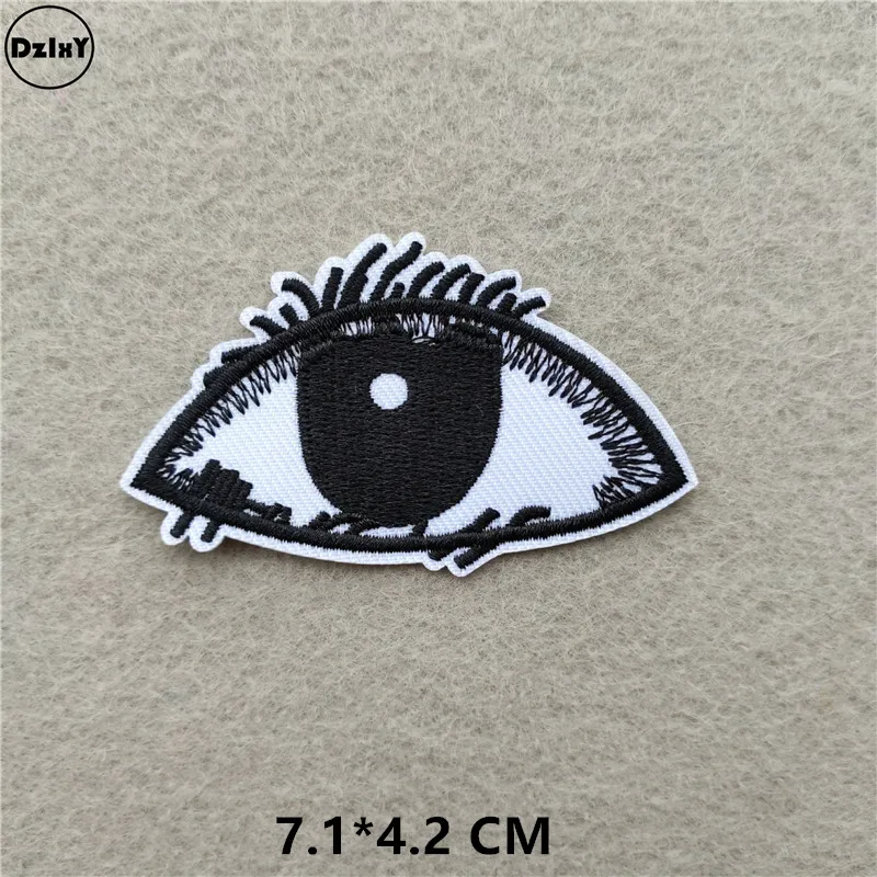 1-PCS-H-277 46 стилей на выбор) черно-белые нашивки с вышивкой для футболки с утюгом в полоску Одежда для Аппликации Наклейки для одежды значки - Цвет: 1-PCS-H-277