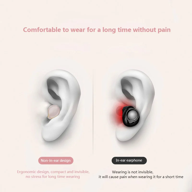 Mini Invisible Bluetooth Earphone TWS In Ear Wireless Earbuds Waterproof Sports Stereo Headset Touch Control with Charging Case |