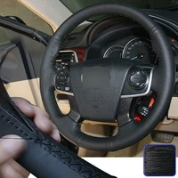 real leather steering wheel cover sewing wrap for toyota camry 12 14 4 spoke super soft non slip durable car interior
