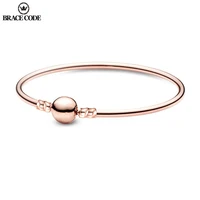 brace code high quality rose gold fashion bracelet and bangles for women fit original diy beads charm bracelet jewelry