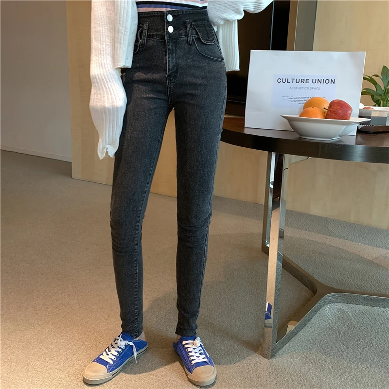 

Will ~ spring height waist tight jeans female pencil pants joker feet pants stretch pants