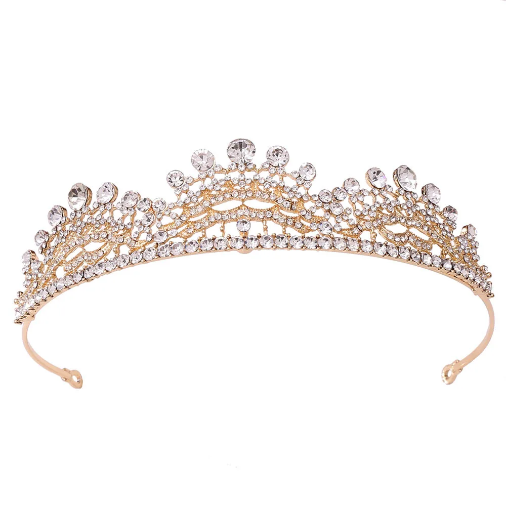 

Корона для волос Европейская и американская винтажная свадебная корона Роскошная корона в стиле барокко детская корона на день рождения св...