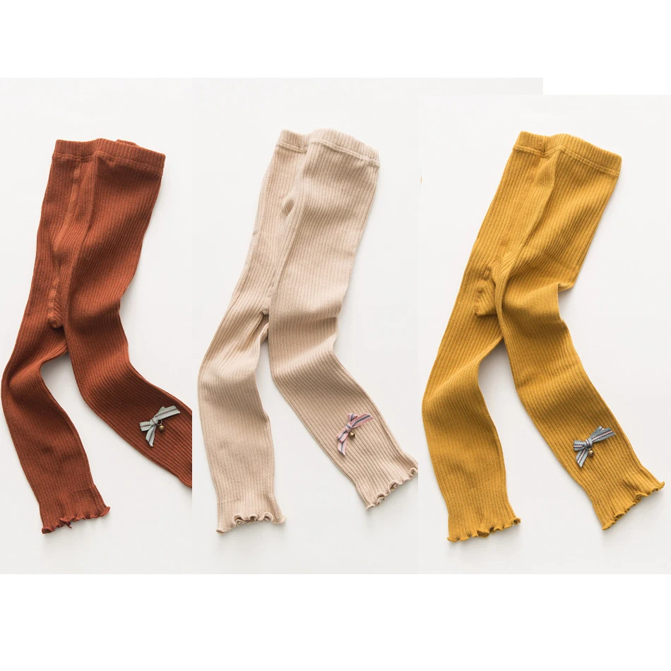 

3 Pcs 2021 Four Seasons Girls Kids Pants Children's leggings Cotton Velvet Elastic Waist Warm Legging 2 to 8 Years Girls Trouser