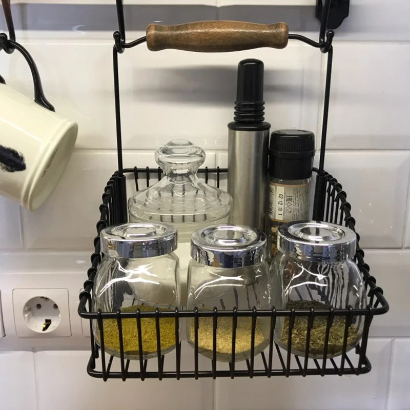 Железная корзина для хранения подвесная полка Проволочная стойка шкафа