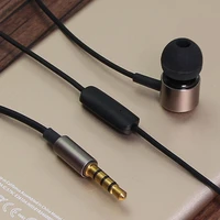 wired earphone metal sport music phone earbuds in ear wire control 3 5 mm drive by wire headset with mic