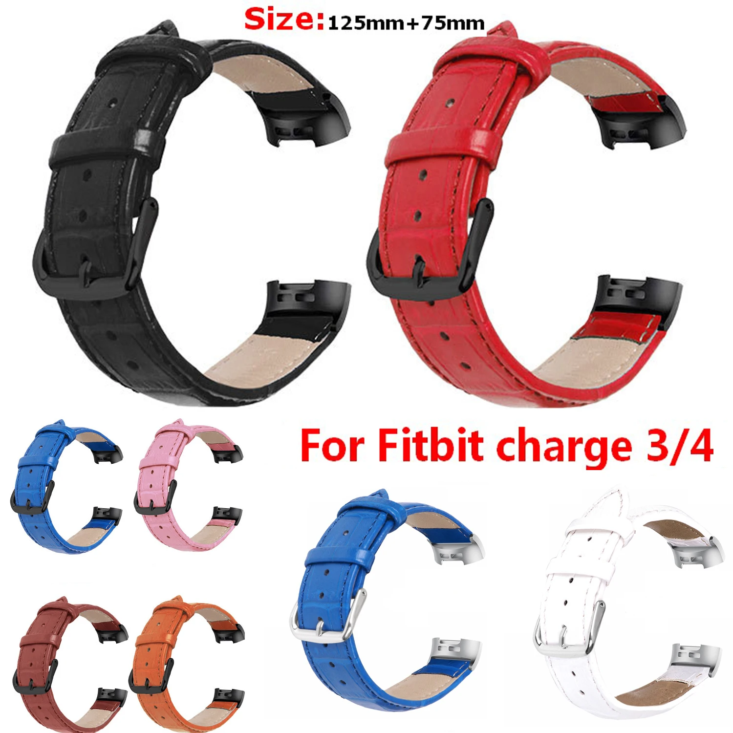 Высококачественный сменный ремешок для браслета Fitbit Charge 3 часов 4 кожаный |